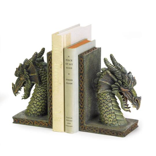 Fierce Dragon Bookends 10" x 3.25" x 7"